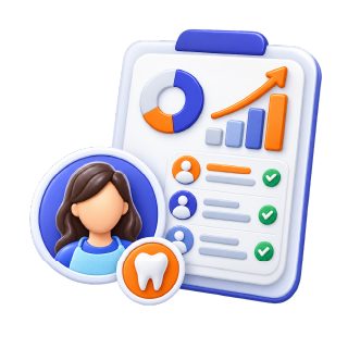 Dental paid search patient reporting icon